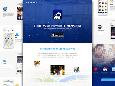 We've Launched! app icon astronaut illustration ios iphone landing page space spayce stars web web design website