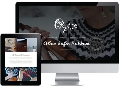 Oline designadet diddle fiddler music musician norway oline violin web webdesign weden