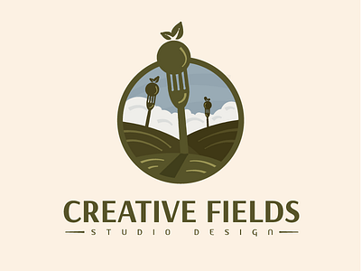 Creative Fields agency design illustration logo mark studio