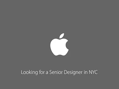 Looking for a Senior Designer