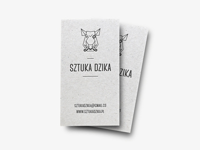 Sztuka Dzika business card corporate design logo