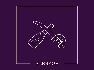 Champagne Sabrage bottle champagne icon sabrage sword