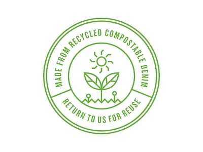 Recycle Badge badge farm green icon illustration line packaging plant recycle sun