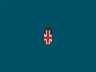 British Real Estate badge british estate flag great britain house logo real uk