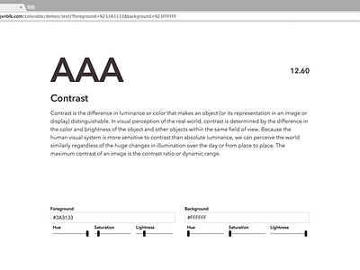 Colorable 1 app color contrast typography web