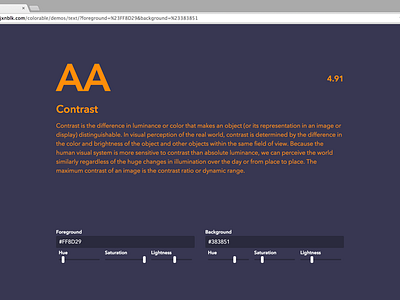 Colorable 3 app color contrast typography web