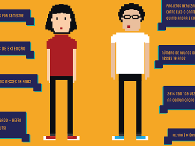 Pixel Nerds girl guy infographic nerd pixel retro