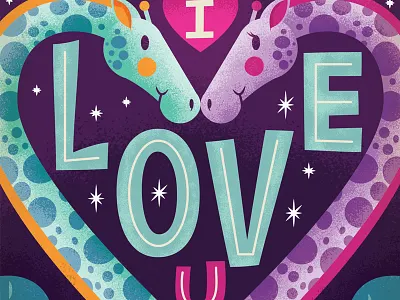 Giraffe Love giraffe heart love valentine