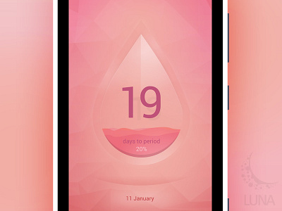 Luna - period tracking app cycle luna menstruation period tracking ui