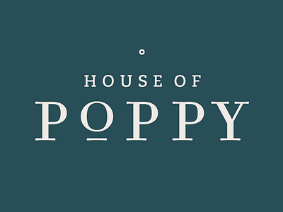 House of Poppy logo caecilia clothing fashion filosophia poppy serif simple slab type