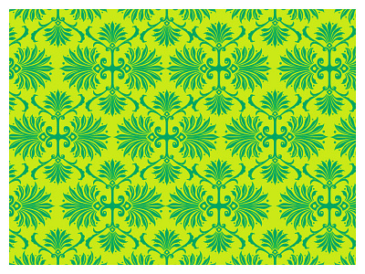 pattern green leaves ornate palm pattern
