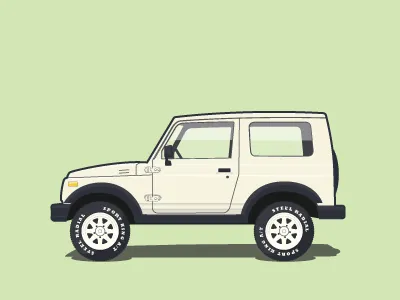 Suzuki Samurai car illustration samurai suzuki vector