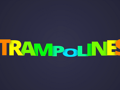 Trampolines colorful css fun typography