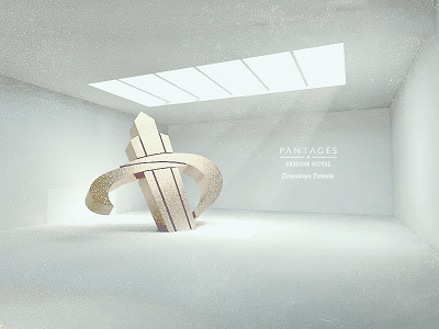 Pantages Hotel 3d caustic cinema4d hotel logo mockup pantages photoshop scene skyline studio toronto