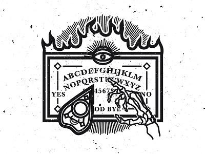 OUIJA design drawing graphic graphicdesign illustration occult ouija vector vectordesign vectorillustration