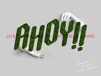 Ahoy artwork minimal organic type