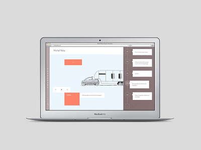 Michel Velay Dribbble automotive flat javascript one page vintage website