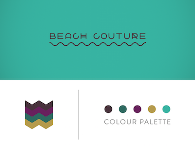 Beach Couture Logo & Colour Palette australian beach couture lifestyle logo design minimalist