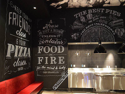 Chalk artist CJ Hughes installs Chalk Murals across USA brooklyn chalk artist chalk lettering chalkboard art mural artist for hire mural artist nyc nyc chalk artist