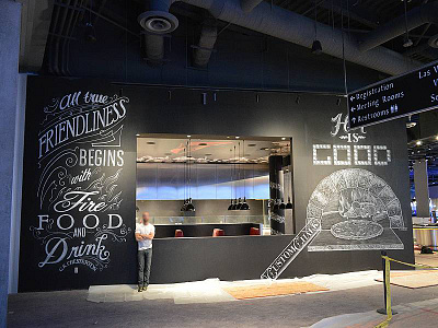 Chalkboard artist murals by CJ Hughes artist cj hughes chalk artist for hire chalk lettering chalk mural chalk typography chalk writing chalkboard typography cj hughes