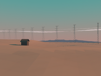 Empty Landscape 01 3d concept art landscape mountains sky sunset