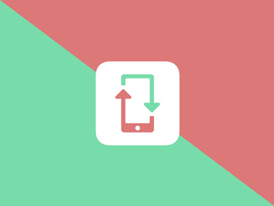 ReMob arrow green icon line logo mobile phone recycling red