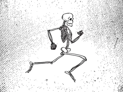 BDR Running Club concept death grim reaper illustration logo reaper running skeleton skull wip