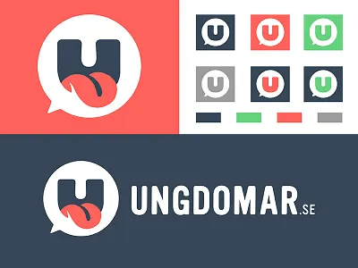 Ungdomar.se logotype app icon favicon inkgraphix logotype mattias lundin mouth teenager ungdomar