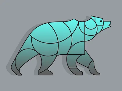 Geometric Bear bear framework geometric illo illustration line work puzzle ursa
