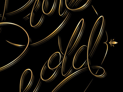 Pure Gold gold lettering logotype vector