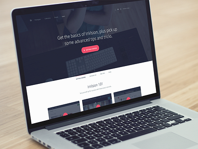 InVision Learn invsion landing page ui web design