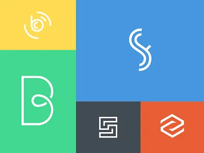 Logo Set branding cool drawing ios line logo logofolio minimal monogram simple