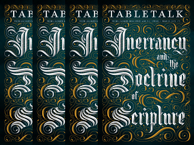 Table talk March 2015 Cover blacklettering cover lettering editorial design gothic script kevin cantrell design lettering