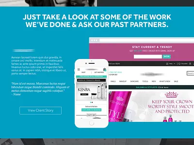 Section of a website flat minimal section simple webpage website