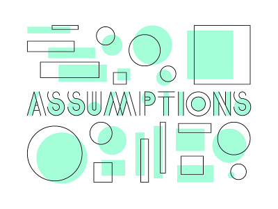 Fun w/ Assumptions 2d illustration flat graphic design illustrator type design typography vector