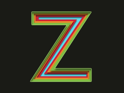 Z drop cap letter typography z