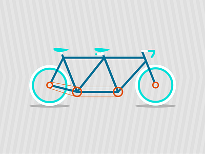 Tandem Bicycle bicycle bike illustration tandem vector