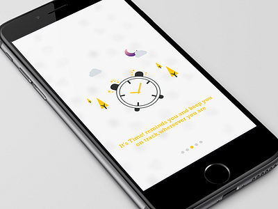 It's Time-Walkthrough clock illustration ios8 iphone6 time uidesign uxdesign walkthrough