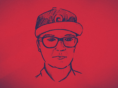 Bret illustration pencil sketch