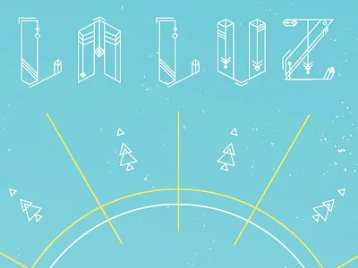 La Luz Poster band poster bartfest geometric la luz typography