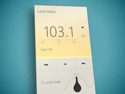 Lamp Radio concept cosiness night light radio sleep ui ux