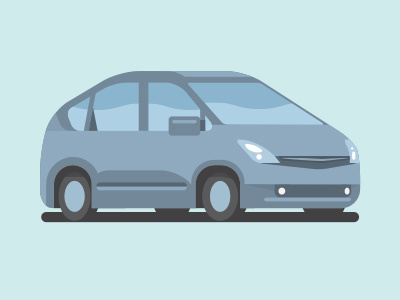 Prius blue car illustration prius toyota vector