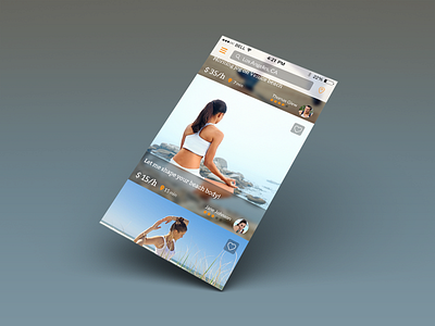 Fitness Trainers Directory app design ios iphone ui design