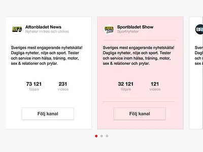 Follow Channel Function button card cards flat follow followers navigation pagination slider