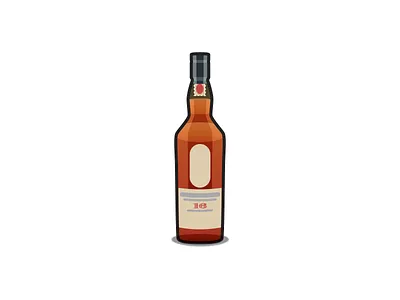 Lagavulin alcohol bottle drink icon illustration lagavulin ron swanson vector whiskey whisky
