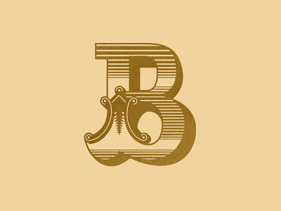 Letter B b initial cap letter