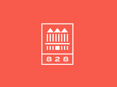 828 agency architecture branding building geometric icon linework logo modern number triangle typography