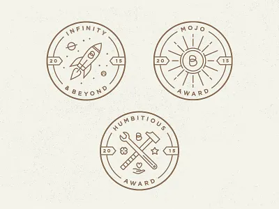 Award Badges badge hammer line logo rocket space vector wrench