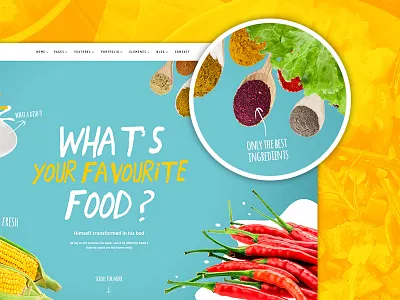 Your favourite food :) creative design new theme photoshop project theme themeforest unique web wordpress