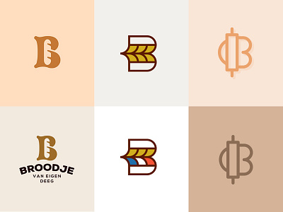 Identity proposals - B for Bakery b bake bakery bread corn france french grain letter monogram